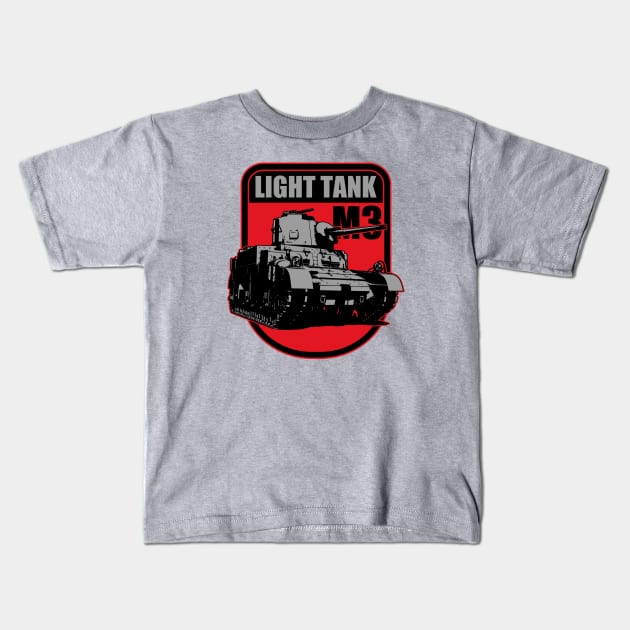 M3 Light Tank Kids T-Shirt by TCP